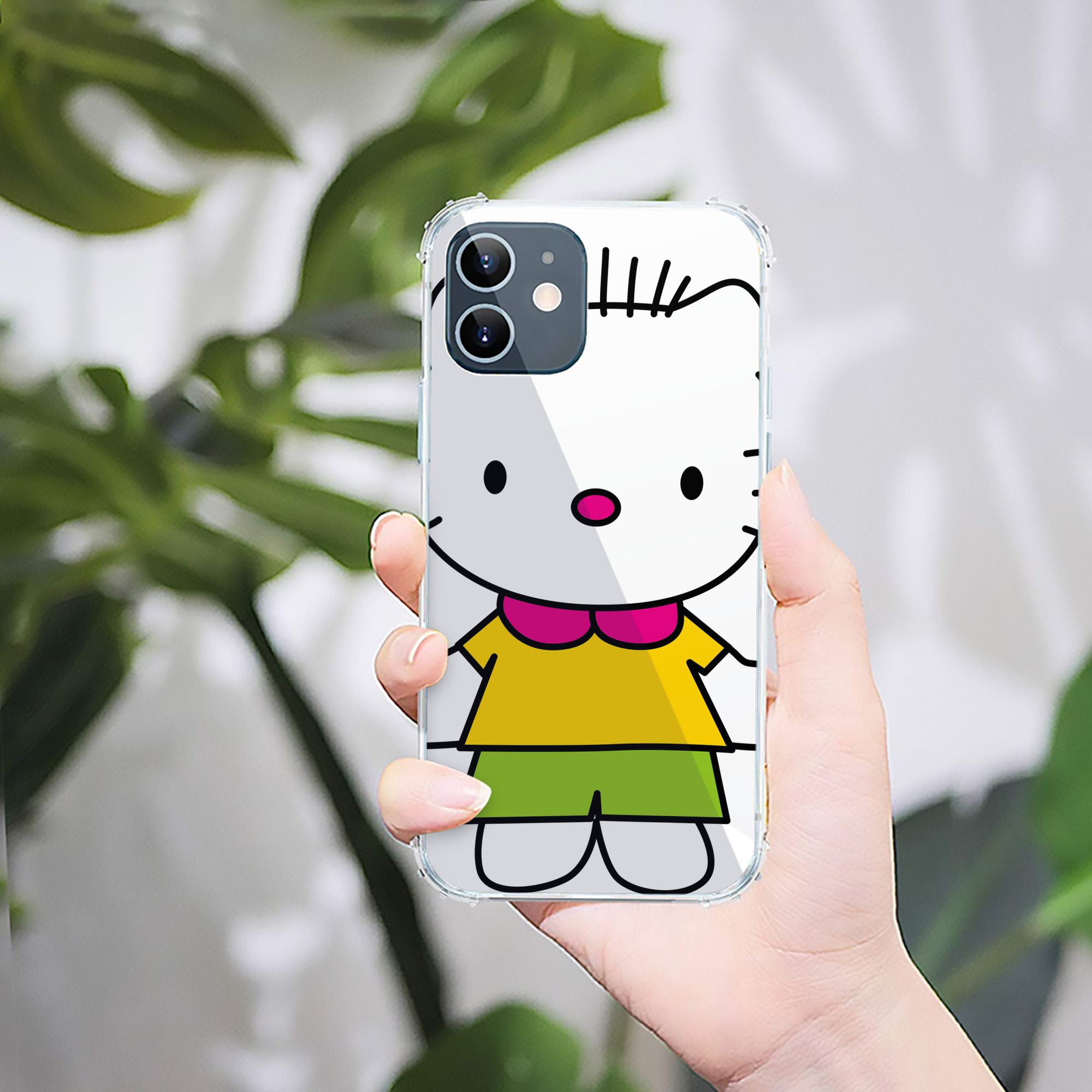 （画像用） Hello Kitty ハローキティ 【iPhone 12シリーズ対応】透明スマホケース（クリアソフトケース）